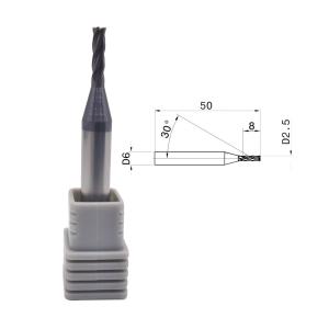 China 65HRC 4 Flute Cemented Carbide Endmill For Titanium Alloy factory
