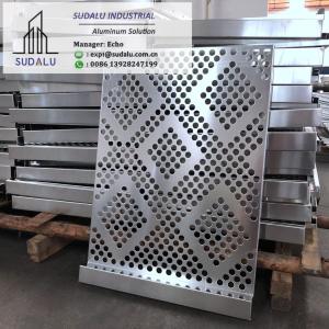 China SUDALU 30mm, 50mm diameter Aluminum Perforated Panel for Curtain Wall PDF Aluminum Curvel Sheets factory