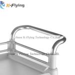Mobile Plastic Steel Medical Trolley Cart Three Layer