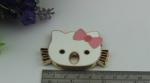 Beatiful hello kitty patter decorative light gold metal purse turn lock