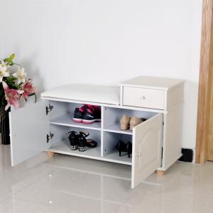 China MDF Panel Shoe Cabinet Stool factory