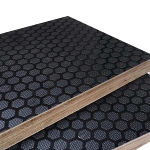 China 18mm Brown Anti Silp Film Faced Plywood Hardwood With Logo factory