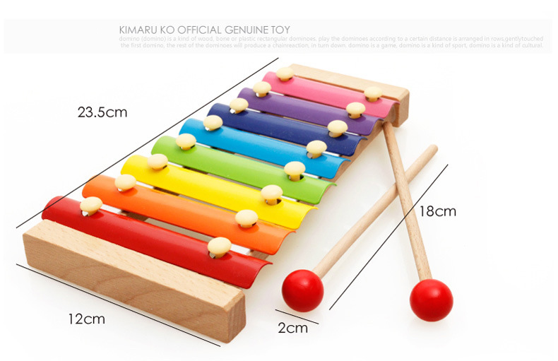 Baby Unisex Kids Wooden Xylophone Toy Music Instrument Non Toxic