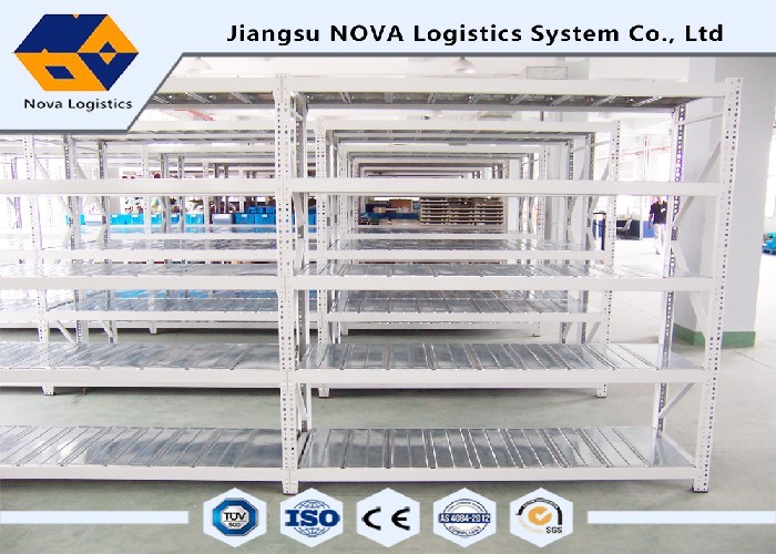 Warehouse Steel Medium Duty Shelving With Upright Fram / Beams OEM Service