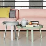 Small Side Round Metal Coffee Table Muuto Around Solid Wood Table Concise Design