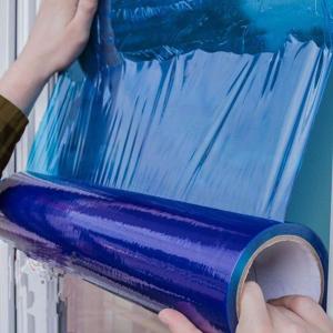 China Polyethylene Window Glass Protective Film For 45 Day UV Protection 21&quot; X 600&quot; factory