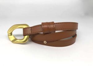 China Custom Lady Cowhide Leather Waist Belt With Alloy Buckle factory