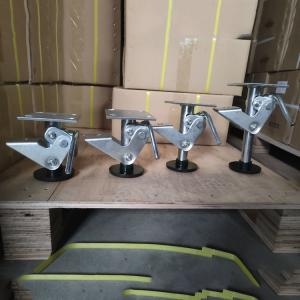 China 5 Inch Amercian Type Floor Locks For Industrial Carts Retractable Lifters factory