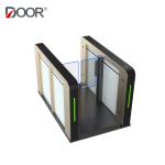 Logo Printing Waist High Turnstile Gates With Floor Plates Cut Sheet