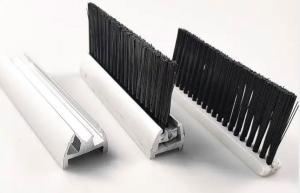 China Customized Nylon Aluminium Alloy Strip Brush Double Row Brush For Escalator seal factory