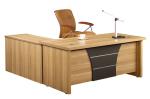 Fruit Wood Color Office Manager Desk With Movable Cabinet BV SGS FSC