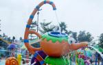 Custom Cartoon Spray Water Park Equipment Used Aqua Play For Kids Aqua Park