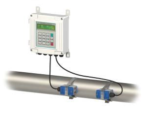 China Industrial Ultrasonic Flow Meter Doppler With Transducer Pipeline factory