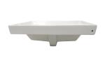 Countertop Basin Ceramic White Glazed Rectangular Wash Basins Bathroom Hotel