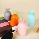 300ml Cartoon Shaped Kids Glass Water Bottle , Glass And Silicone Water Bottle