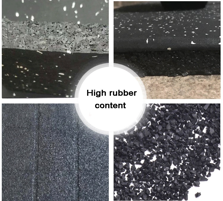 3mm-15mm Outdoor Playground Click Locking Rubber Gym Flooring Roll for Noise Reduction