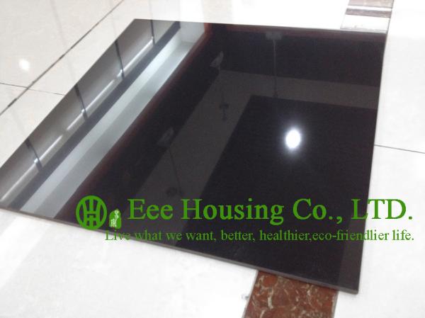 Black Color Polished Porcelain Tile For Floor And Wall, 600mm * 600mm Black