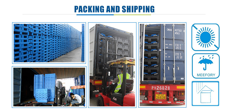 1500*1200 HDPE 4 way entry standard size durable racking grid deck plastic pallet