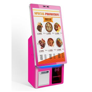 China Custom Color Self Service Kiosk 21.5 Inch Screen with Optional parts QR Code/RFID on sale
