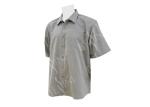 Grey Color Mens Oxford Work Shirts , Short Sleeve Button Up Work Shirts Anti