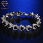Heart Shape CCT 7.6 Inches Diamond Bracelets For Women