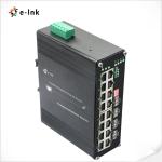 16 Port 10/100/1000T Industrial Ethernet Media Converter With 4 Port 1000X SFP