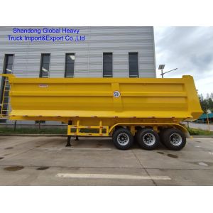 China 4 Axle U-Shape Dump Trailer with 80-120 Ton Loading Capacity for Heavy-Duty Transport factory