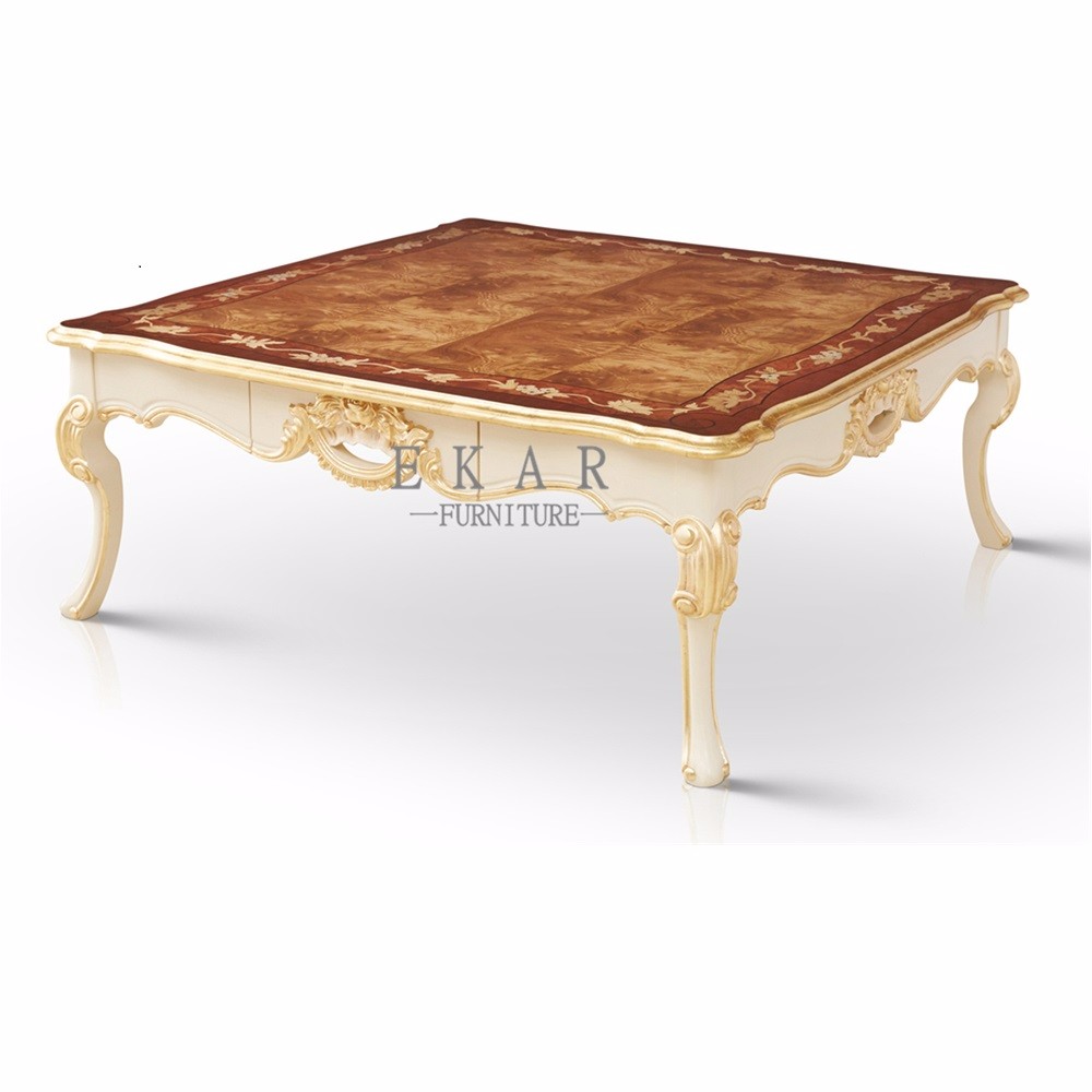 Living Room High Quality French Carved Coffee Table FLN-M-CJ301