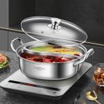 New Arrival 28cm Hot Pot Multi-user Hotpot Induction Soup Pot 304 Stainless
