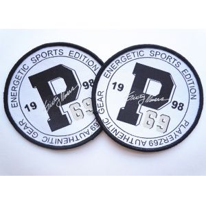 Rubber 3D Custom Clothing Patches Embosssed With Backing
