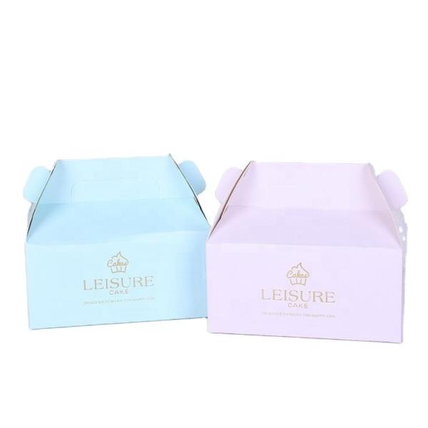 Gift Pastry Cake Box Packaging Biodegradable Green White Tall Mini Wedding