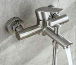 Ceramic Disc Stainless Steel Bath Faucet With 5.5 Inches Spout Reach