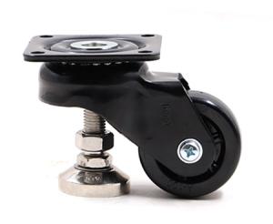 China Black PA6 Heavy Duty Adjustable Caster Wheels 670kg Easy Moving factory
