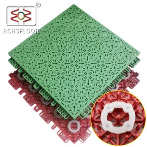 China Customized LOGO PP Modular Sport Tiles Interlocking Plastic Floor Tiles factory