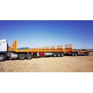China 40ft Container Interlink Flatbed Trailer for Sale in Zimbabwe factory