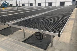 China Solid Greenhouse Plastic Seedling Tray / Rolling Grow Tray With Welding Wire Mesh factory