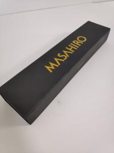 China Customized cardboard logo gold folied gift folding magnetic flap box for knife with innertray factory