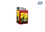 Red Garbage Can Advertising 20W Solar Power Steel Frame With Powder Coated