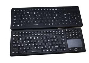 China 124 Keys Ruggedized Black Light Up Keyboard Cleanable With Red Light / FN24 on sale
