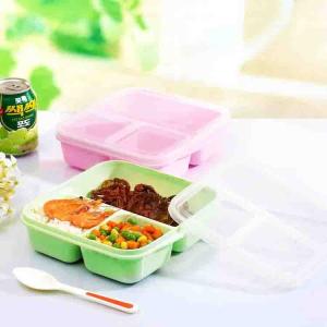 China Reusable PP 3 Compartment Bento Lunch Box 1000ml factory