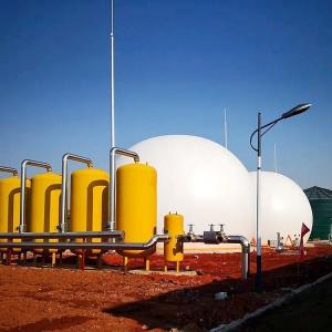 China Above Ground Double Membrane Biogas Holder Spherical 20-20000m3 Capacity factory