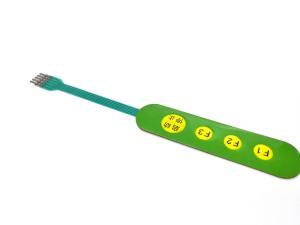 China Tactile Rasied Buttons Membrane Button Panel With Nicomatic Female Connector factory