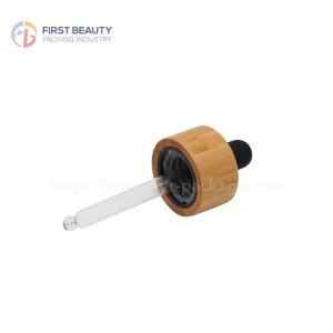China Essential Oil Glass Bamboo Bottle Dropper Child Resistant Eco Friendly factory