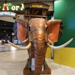 Mall Decoration Custom Made Animatronics Fiberglass Elephant Statue 4.5 meters