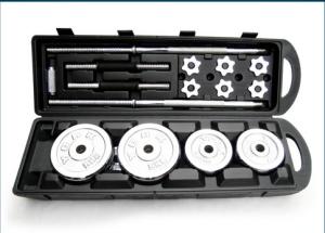 China 50kg chrome adjustable dumbbell barbell sets for weight training sale factory