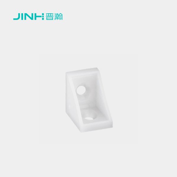 China JH-17004 10x10mm Plastic Corner Bracket for Furniture - High-Strength PE, Hidden Installation, Injection Molded Connector for Cabinet & Wardrobe Panel Joints factory