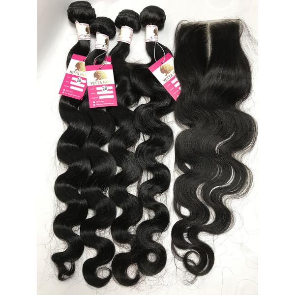 No Chemical Virgin Malaysian Human Hair Extensions Body wave 4 Bundles With