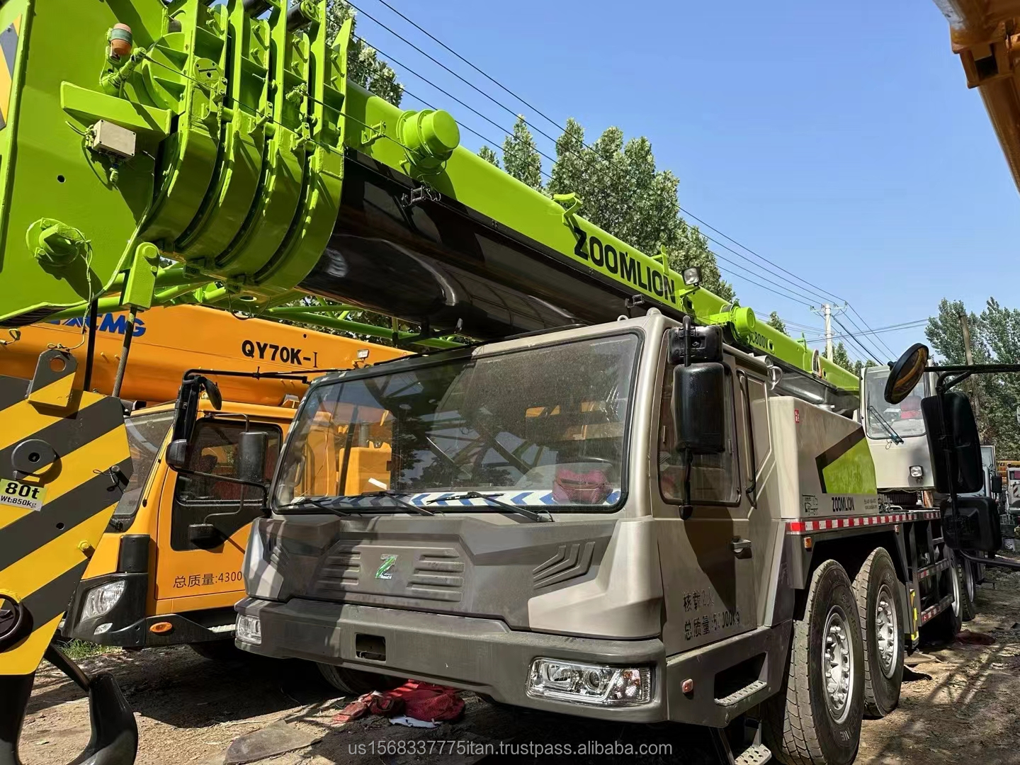 Construction Machine Used ZOOMLION 80 Ton Crane with Max. Lifting Height of 4.5m