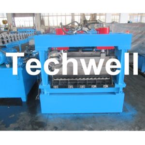 China 1250mm Material Width, Steel Metal Corrugated Panel Forming Machine With Punching on sale
