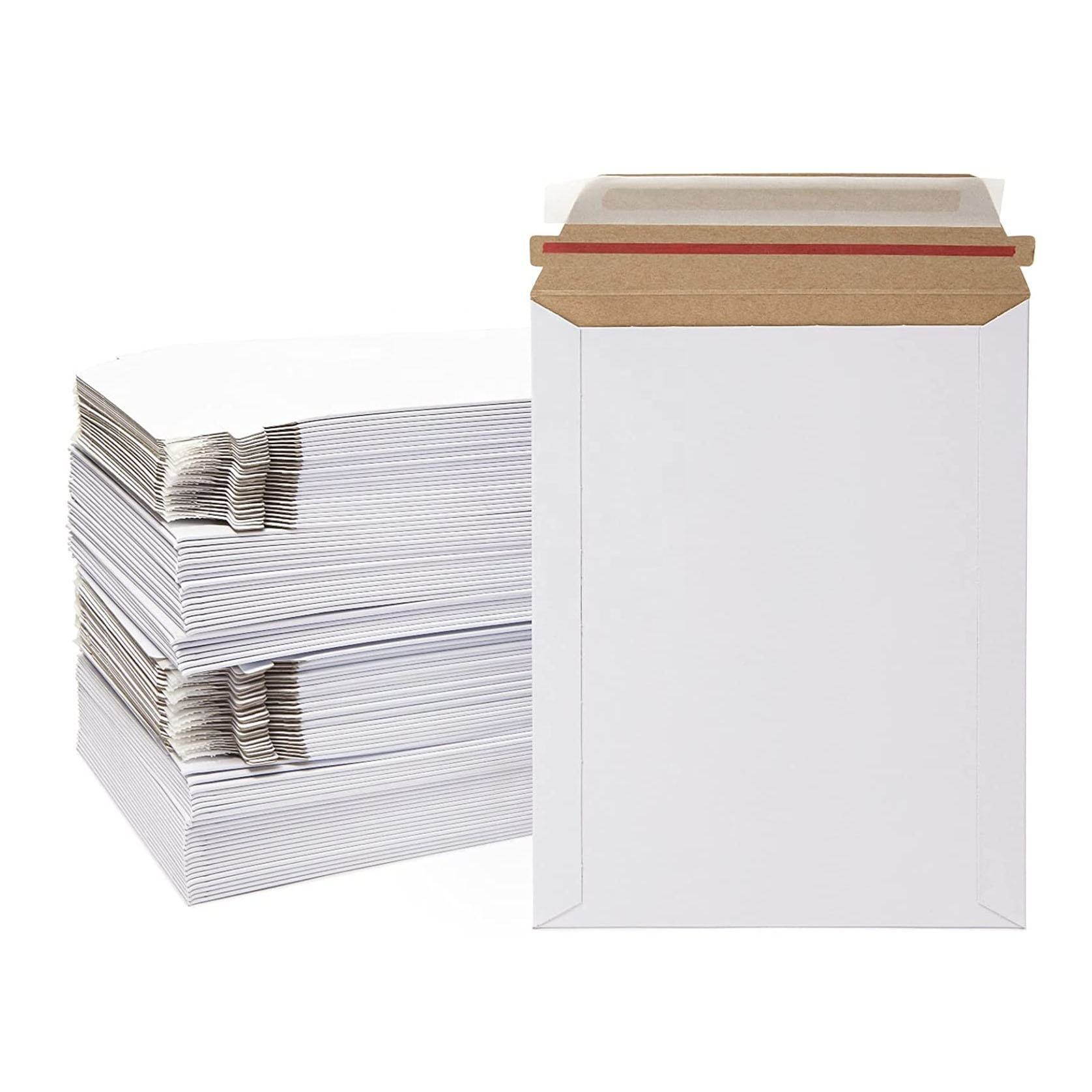 China Custom White Cardboard Envelope Lightweight Kraft Cardboard Envelopes For Protecting Documents factory